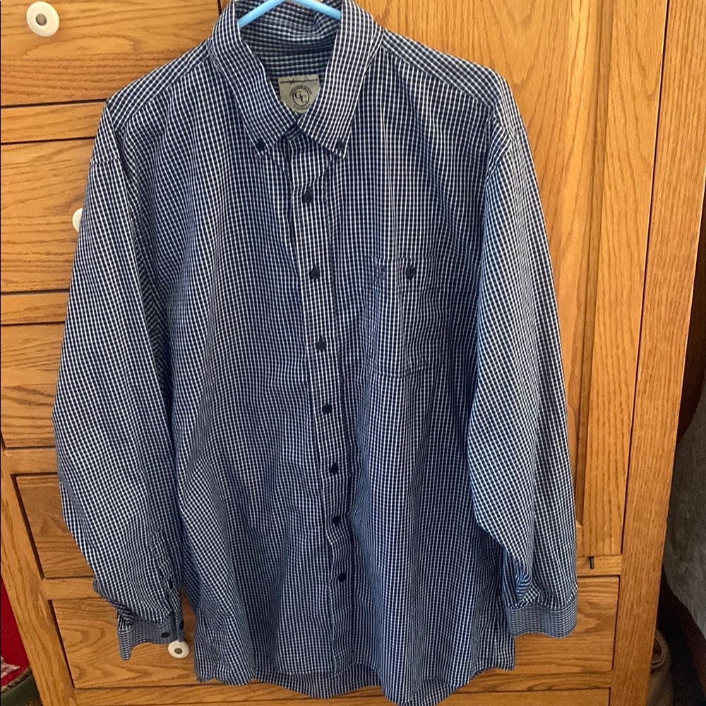 Blue Casual Button Down Shirt with Relaxed Fit